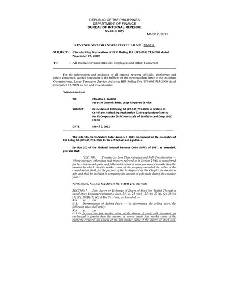 rr 5-2011|Quezon City: Bureau of Internal Revenue .